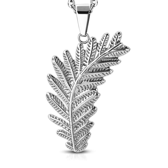 Amanto Ketting Esley - 316L Staal - Blad - 25x52mm - 60cm
