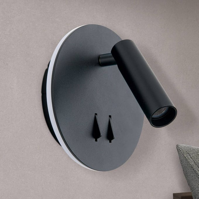 ORION LED wandlamp Lenny met 2 lichtbronnen, zwart