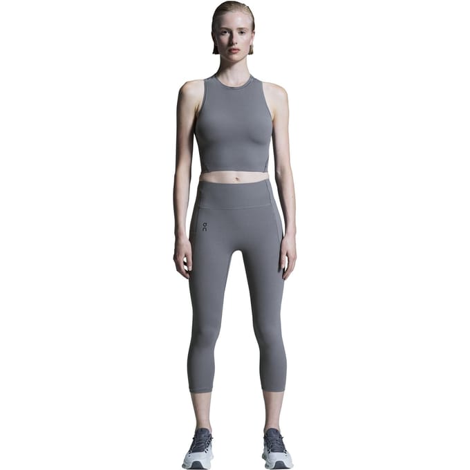 On Studio Tights 7/8 1 W Rock Maat: M | Sportleggings Outlet | Dames | Grijs