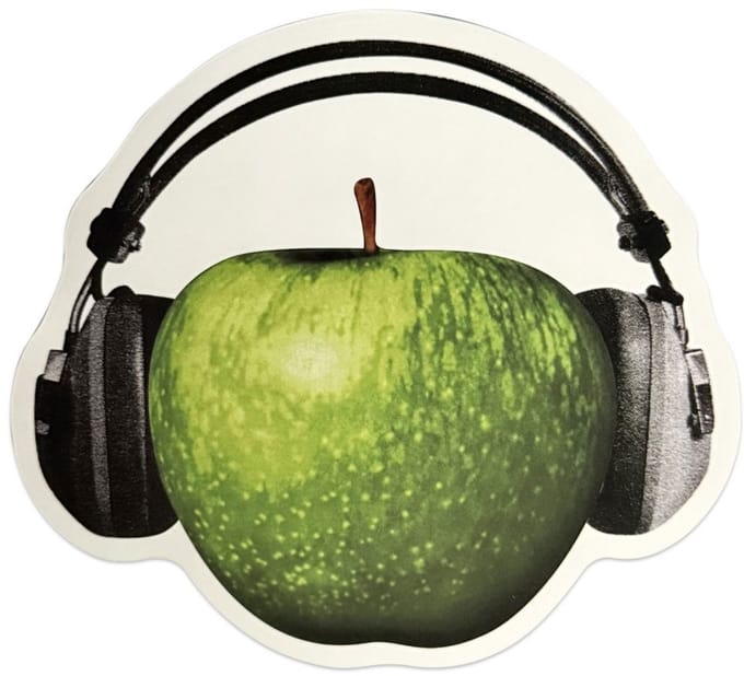 The Beatles - Listen Sticker - Wit/Groen
