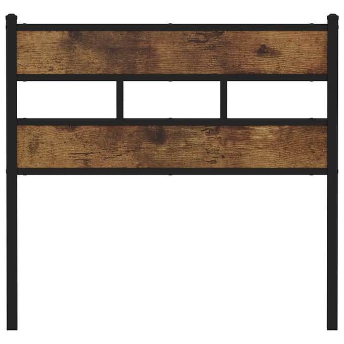 vidaXL - Vervangend - hoofdbord - 80 - cm - ijzer - en - gerookt - eikenkleurig