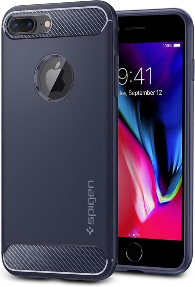 Spigen Rugged Armor Case Apple iPhone 7 Plus / 8 Plus Blauw