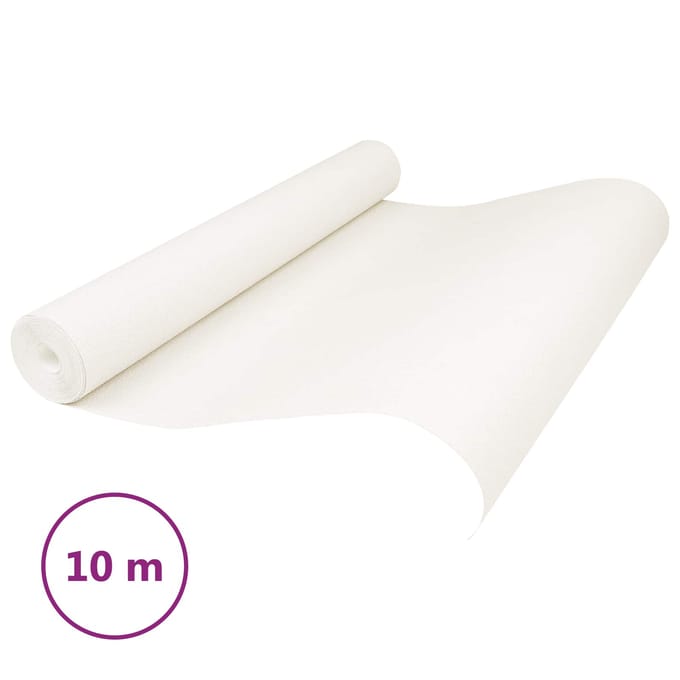 vidaXL - 3D - Solid - Behang - Gestreept - Crèmewit - 10 - x - 0,53 - m - Non-Woven - Stof