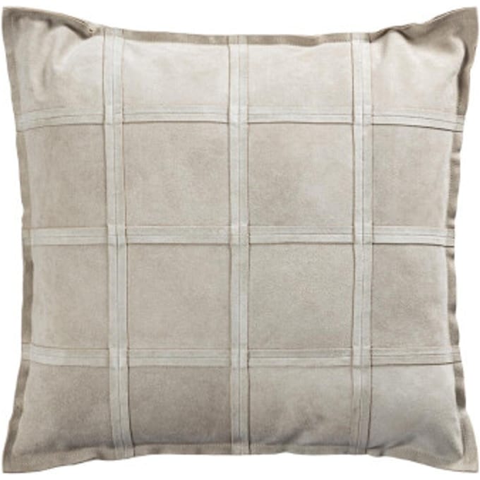 PTMD Sierkussen Cobie - 60x8x60 cm - Suede - Taupe