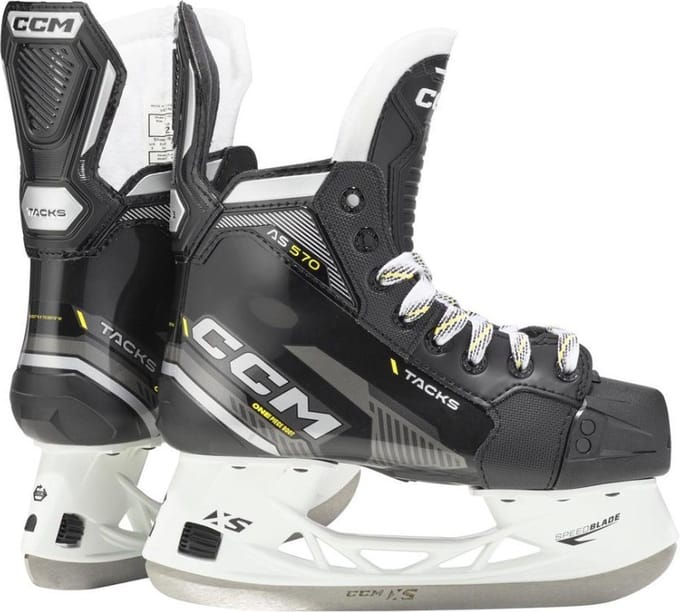 CCM - Tacks AS 570 IJshockeyschaatsen - Kinderen - Zwart - Jr 2.0 (35 EU)