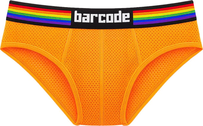 Barcode Berlin Pride Brief Neonorange - MAAT S - Heren Ondergoed - Slip voor Man - Mannen Brief