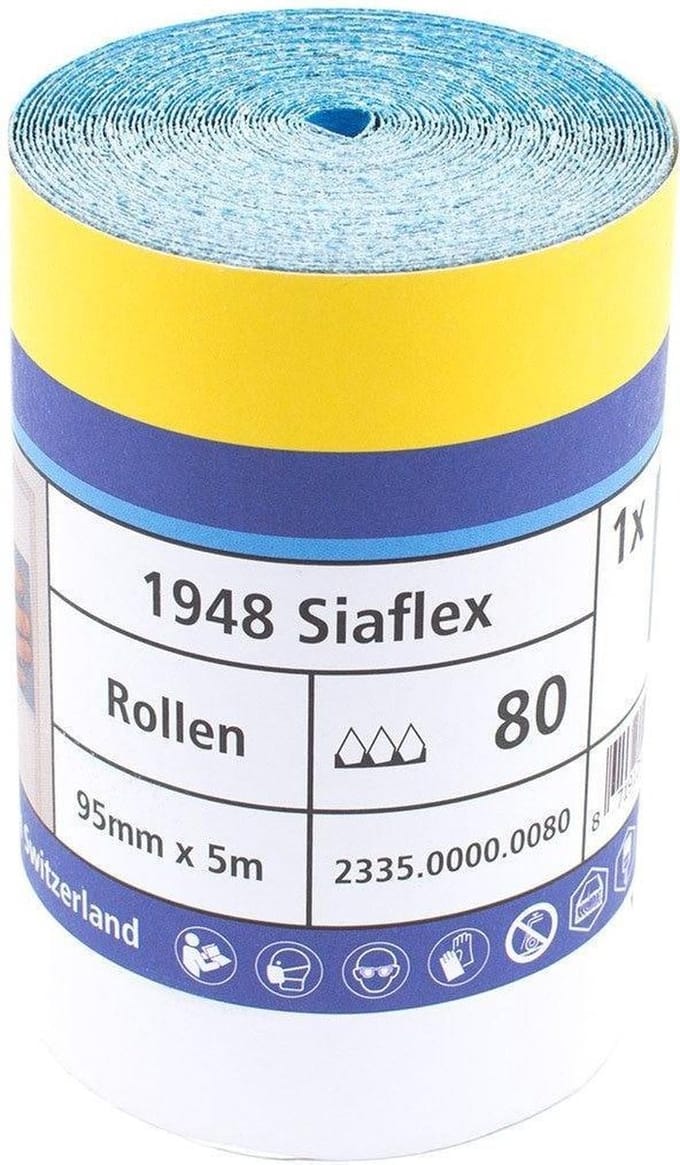 Sia siaflex schuurpapier op rol P80 - 95 mm. x 5 meter