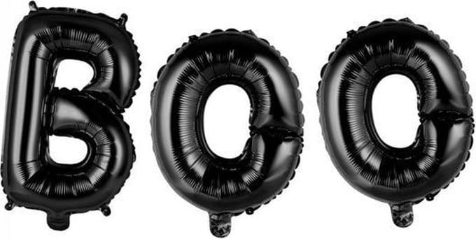 Ballonnen Letter Set Boo Zwart 41cm