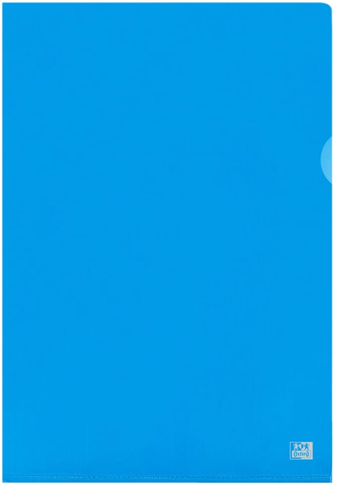 Oxford documenthoezen A4 transparant blauw 25 stuks
