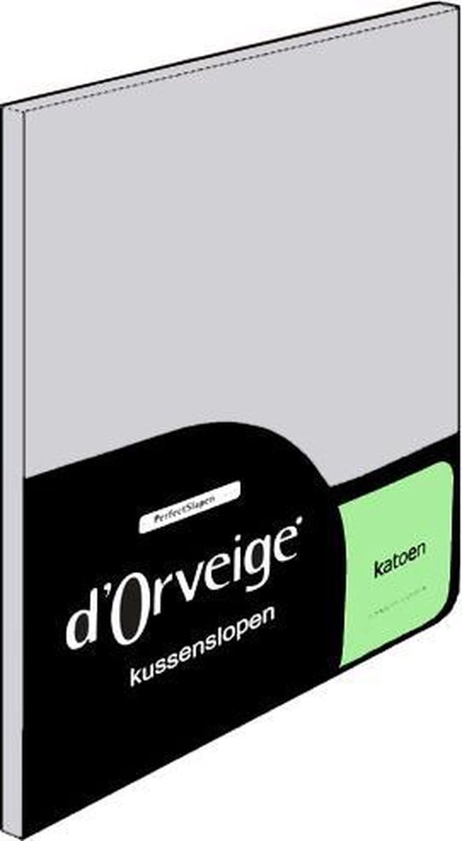 D'Orveige Kussenslopen (2 Stuks) - 100% Katoen - 60x70 cm - Zilver