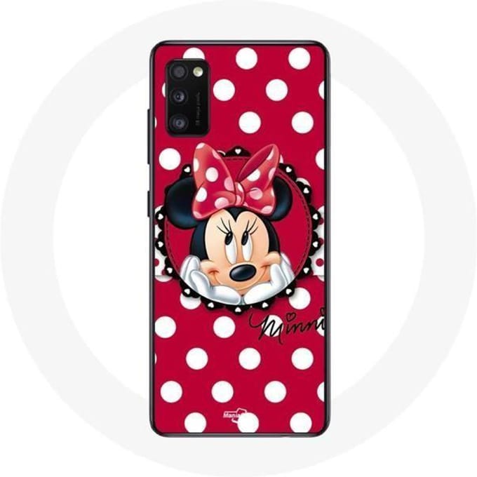 Coque Samsung Galaxy A41 Minnie Mouse Dessin animé Rouge rood