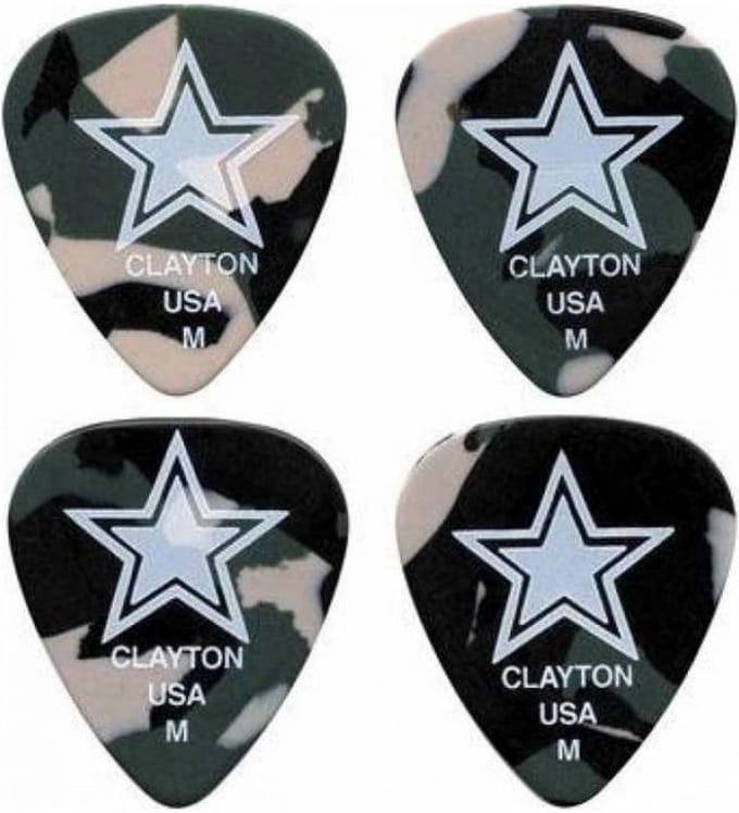 Clayton - Camo plectrums - medium 12-pack