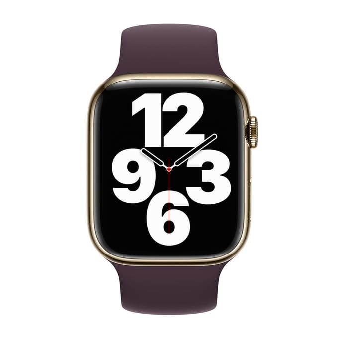 Apple Siliconen solobandje voor de Apple Watch | 38/40/41/42 mm - Maat 2 - Dark Cherry
