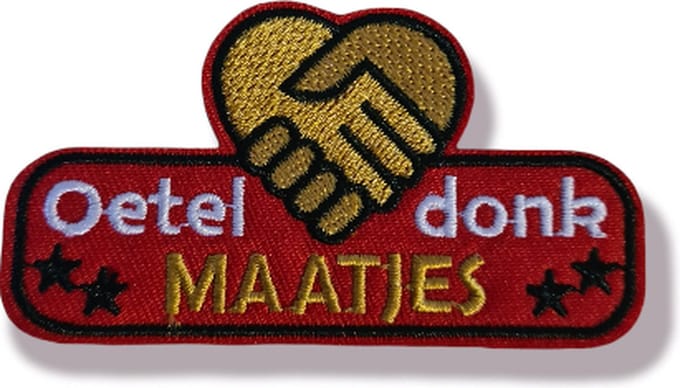 Strijkembleem, applicatie Carnaval Oeteldonk 7cm Kindercrea