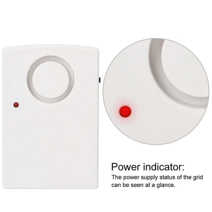 Stroomuitval Detector Sensor Luid Volume Alarmsysteem white