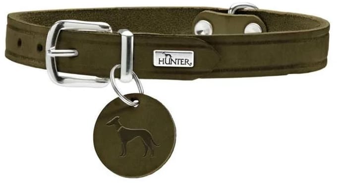 Hunter Hondenhalsband Aalborg Olive Maat 42: 32 - 38 cm