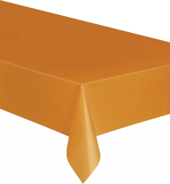 UNIQUE - Plastic oranje tafelkleed