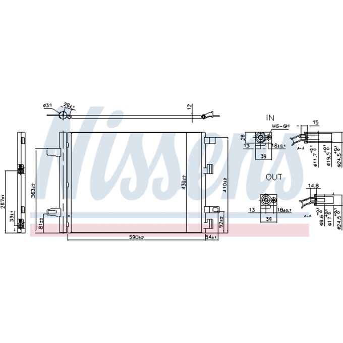 Condensator, airconditioning NISSENS 941194
