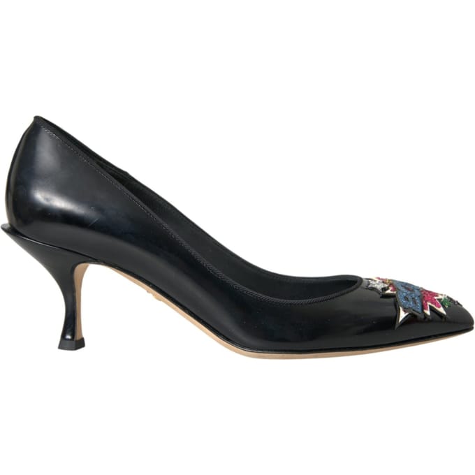 Patentleren Pumps met Versierde Hakken