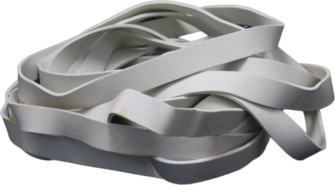 1 kg - Elastiek - wit - diameter 100mm - breedte 10mm - in zak - ca 170 stuks