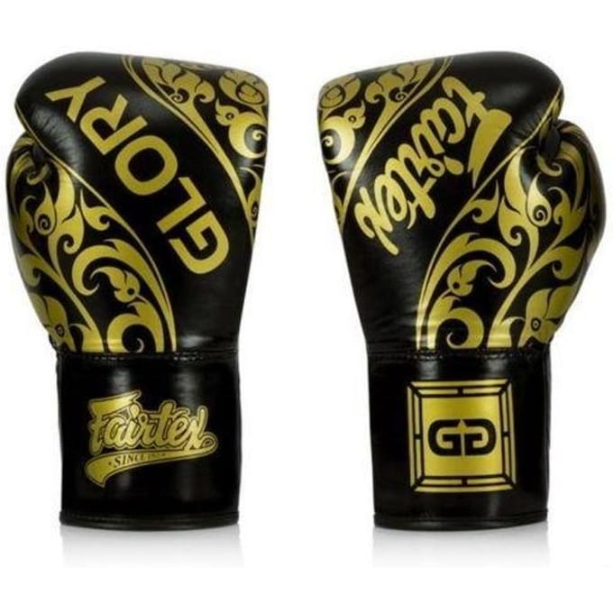 Fairtex BGLG2 Serie - Leren Bokshandschoenen - Zwart - 14oz
