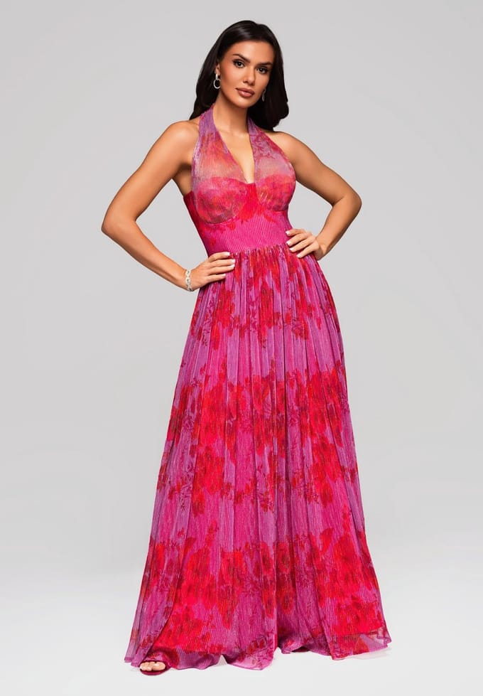 LARICA Jurk - Rits - Jurk Fuchsia S