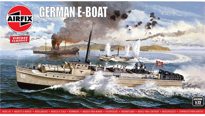 Airfix Modelbouwpakket Militaire voertuigen - 10280V E-Boat - Schnellboot S-10-klasse WWII - Duitse Snelboot Plastic - 1:72 - Modelbouw