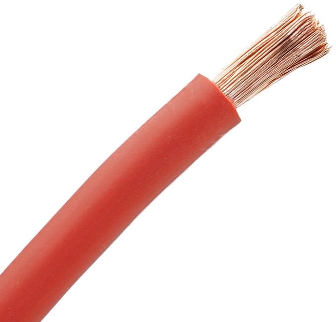 Laskabel 1x95mm² rood per meter (19057)