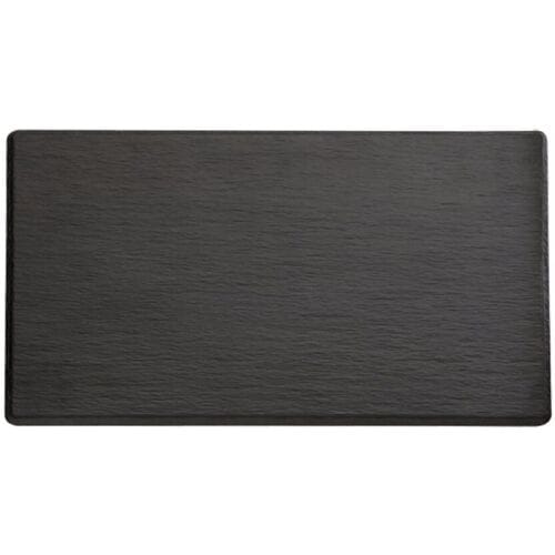 GGM Gastro (6 Stück) GN-Tablett 1/2 - SLATE - Melamin - Höhe: 12mm - Schwarz