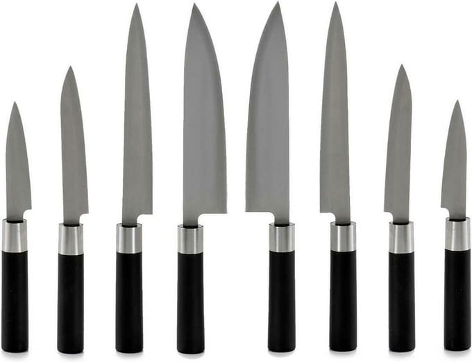 Kinvara Keukenmessen set 8 stuks zilver RVS - Koksmessen