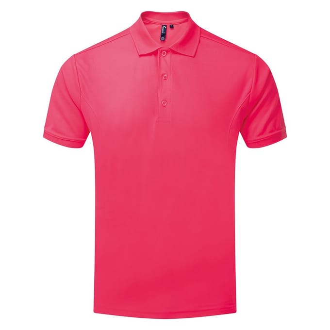Premier Heren Coolchecker Poloshirt (Heet Roze)
