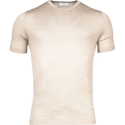 Thomas Maine Trui Fine Merino Crew Neck Short Sleeve Single Knit Kitt / male