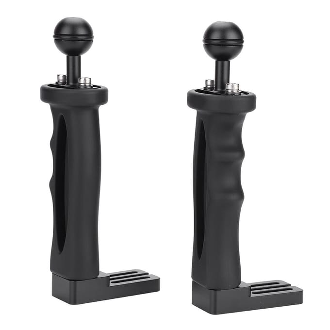 Aluminium Bakje met Dubbele Handgrepen voor Onderwater Camera Behuizing Case Accessoire black