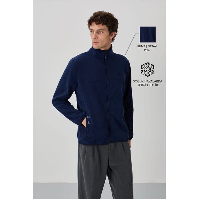 Heren Pluche Zip-voor Sweatshirt