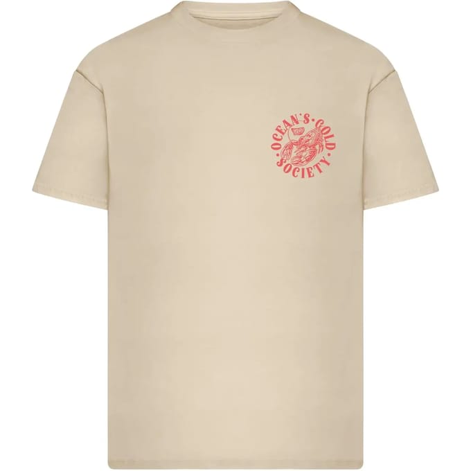 Mister Tee - Oceans Gold Oversize Heren Tshirt - M - Creme
