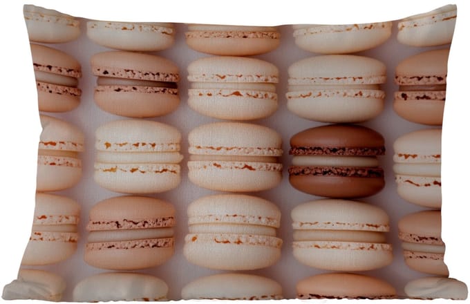 Buitenkussens - Tuin - Macarons - Beige - Bruin - 50x30 cm