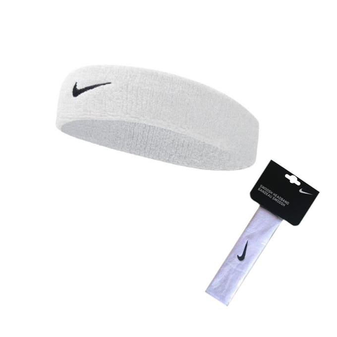 Nike - Swoosh Hoofdband. (Wit)