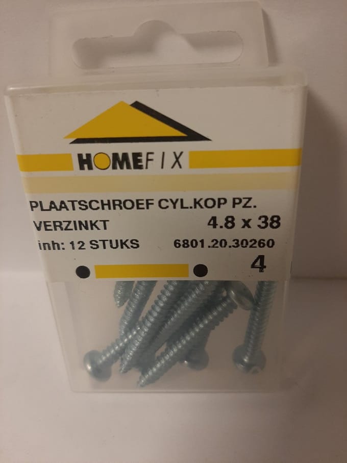 Homefix Plaatschroef Cyl.Kop.PZ
