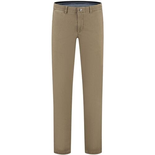 Com4 Broek Modern Chino Micro Pattern Near Faux-Uni Subtle Cotton Stretch Beige / male