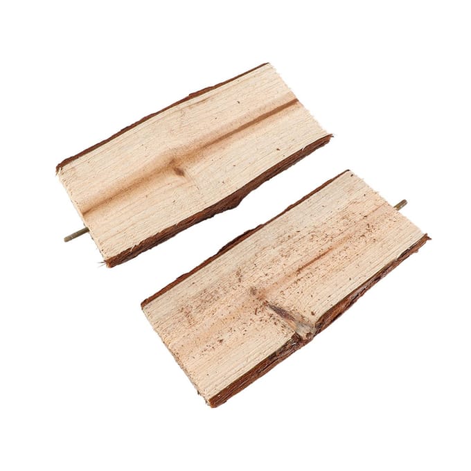 2 STuks Houten Vogelzitstok Stand Papegaai Platform Hangende Zitstok Speelgoed Vogelkooi Accessoires beige