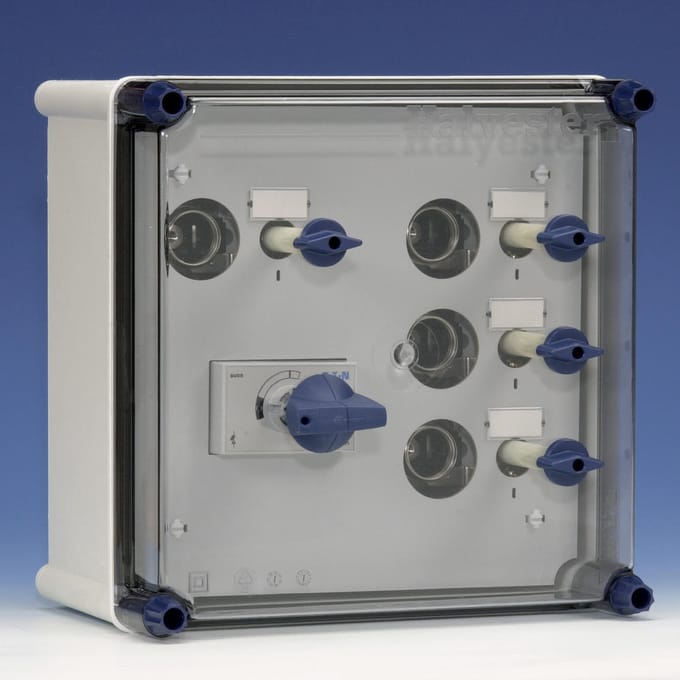 Eaton Halyester licht groepenkast 4 lichtgroepen en hoofdschakelaar GLS 404