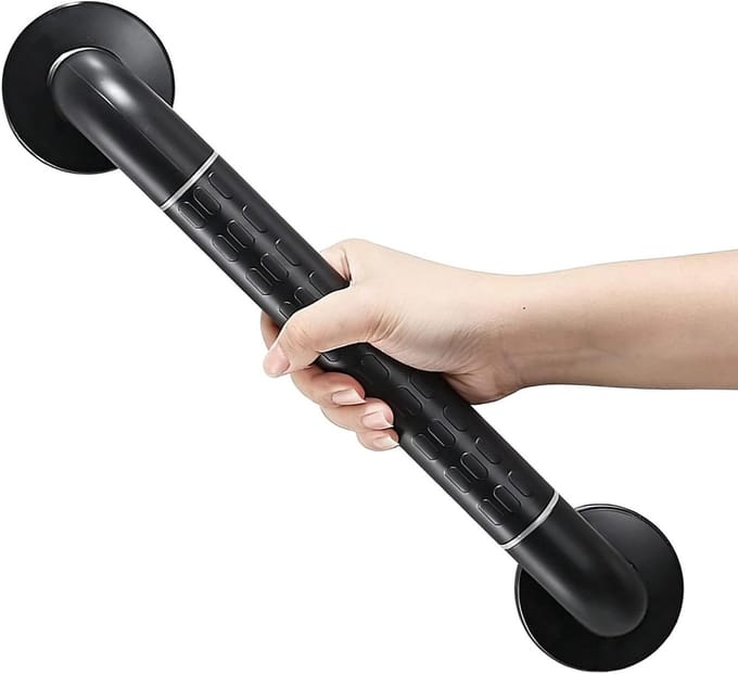 Douchebeugel - Badkamergreep - Veiligheid thuis - Roestvrij staal - 90 cm - Zwart