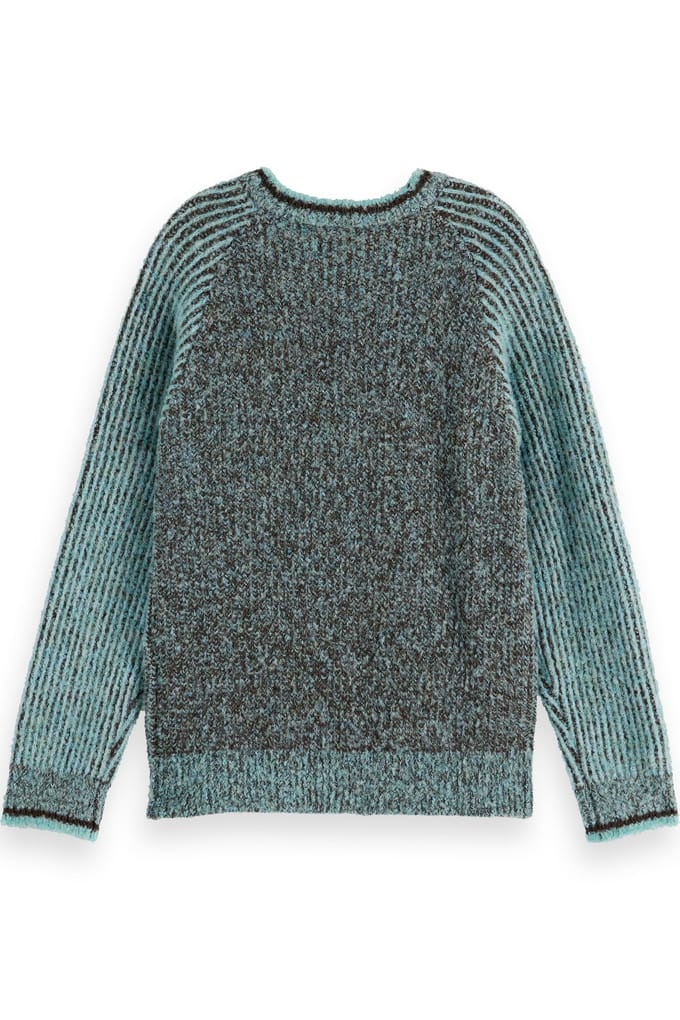 Scotch & Soda Boy Regular-fit Contrast Raglan-sleeve Pullover Agate Green/ Größe: 6 | Strickjacken Outlet | kids | Grün