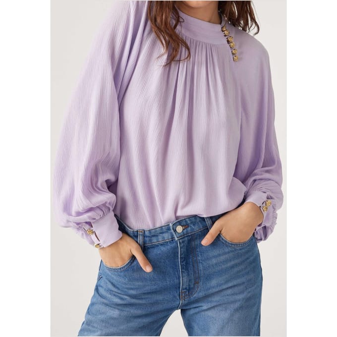 BA&SH Blouse Neil Parme Größe: S | Longsleeves Outlet | Damen