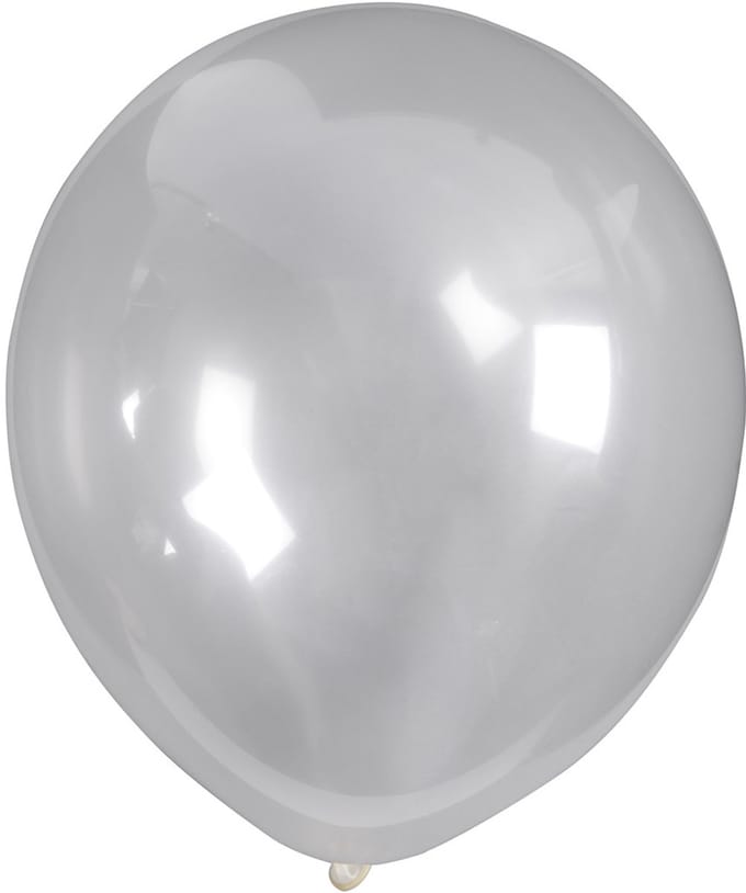 Ballonnen, rond, d 23 cm, transparant, 10 stuk/ 1 doos
