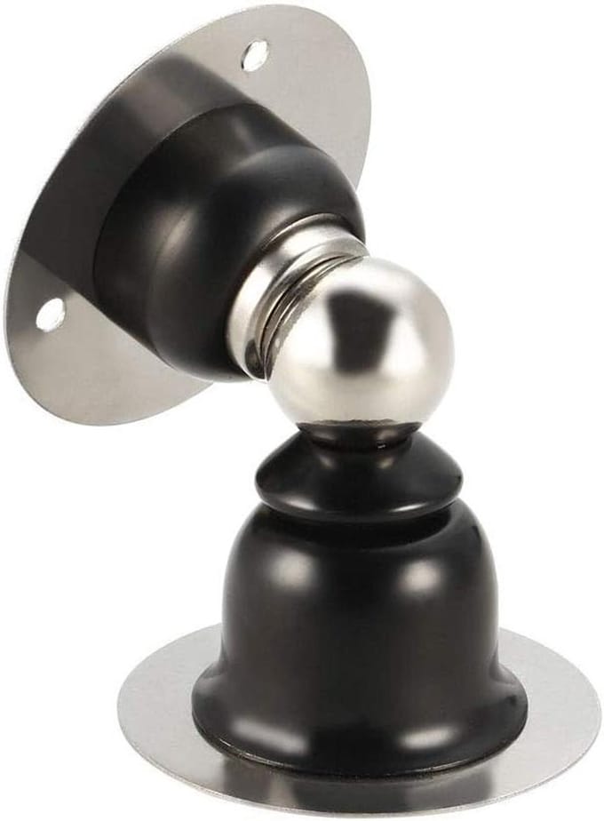 Magnetische Deurstopper - Deurvanger RVS - Deur Open Houden - Sterke Magneet - Large - Zwart