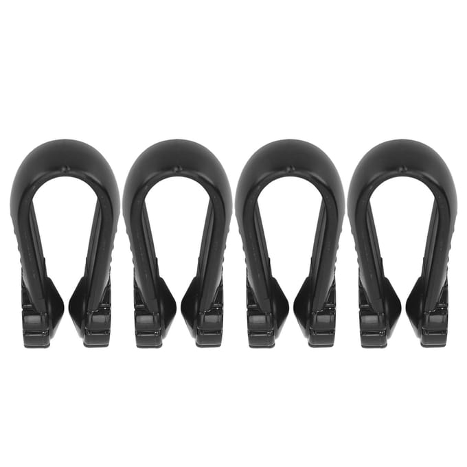 4pcs Clip de Relaxation Acupression Forme de Fleur Universel Portable Outil Point de Pression Main Noir noir