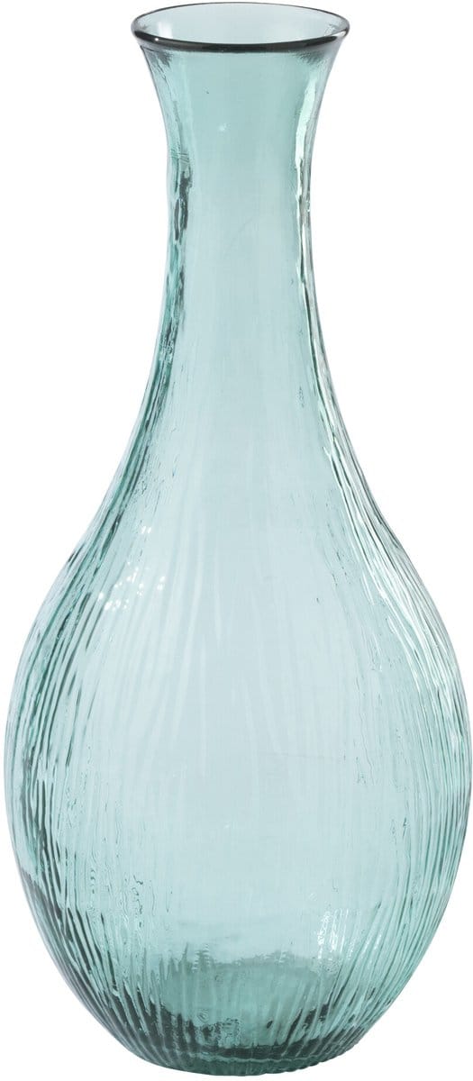 J-Line vloervaas - glas - azuurblauw