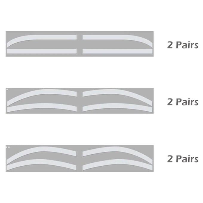 Lot de 6 paires d'autocollants jetables pour sourcils, guide de dessin, modèle auxiliaire, pochoir pour microblading, outil de maquillage white