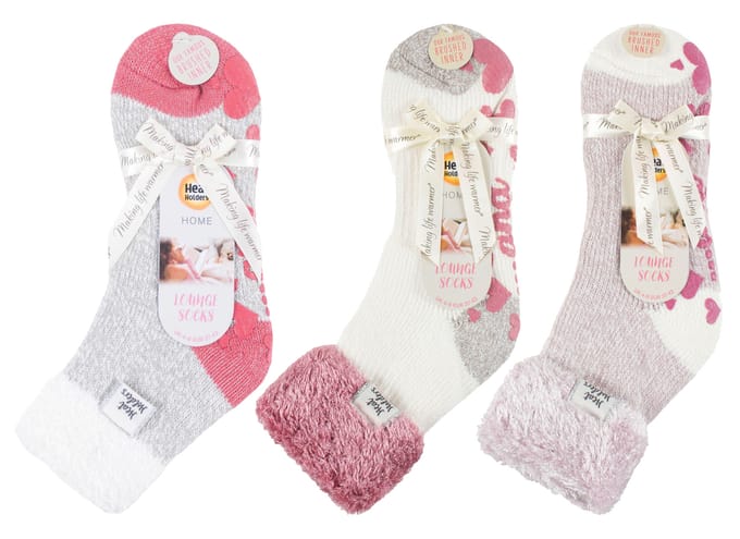 Heat Holders - Set van 3 gevoerde antislipsokken voor dames - Pack 6